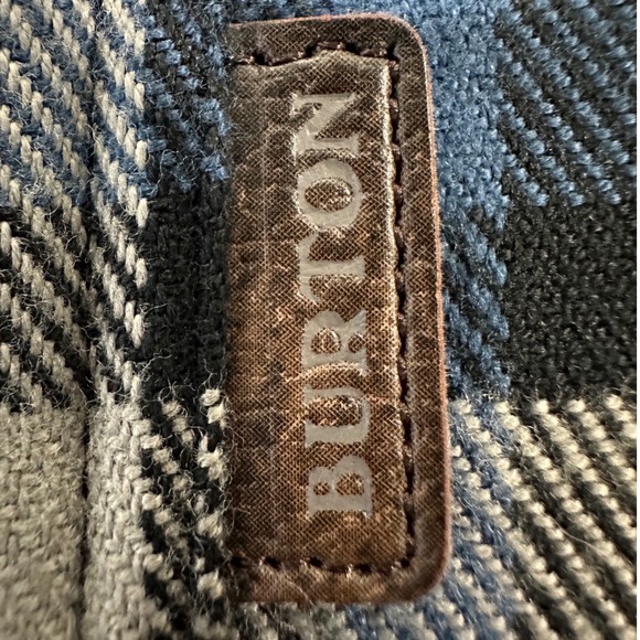 Burton Shacket Plaid Sherpa Lined Flannel DryRide Jacket Blue Black Grey Medium - Picture 4 of 9